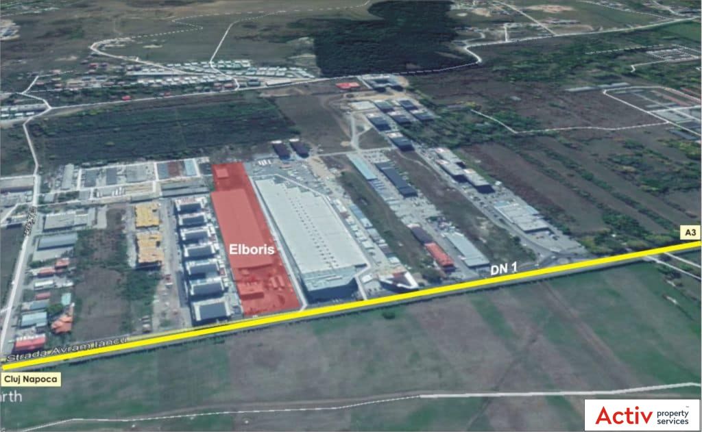Elboris Cluj-Napoca inchirieri hale cluj vest vedere satelit
