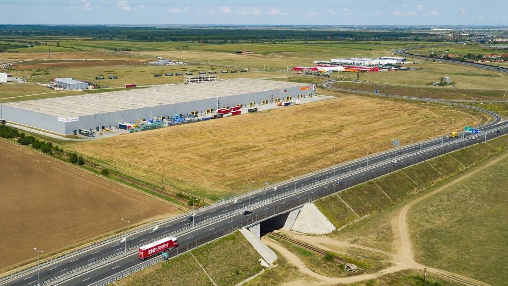 CTPark Aradinchiriere spatii depozitare si productie Arad  sud vedere de ansamblu satelit