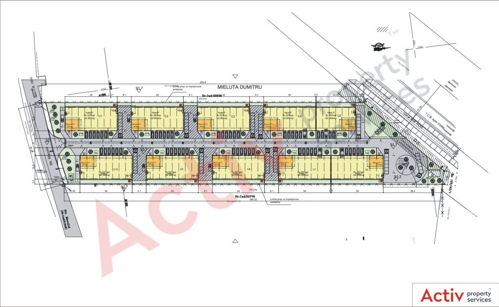 Recon Macului inchiriere spatii depozitare / productie Bucuresti nord-vest vedereplan proprietate