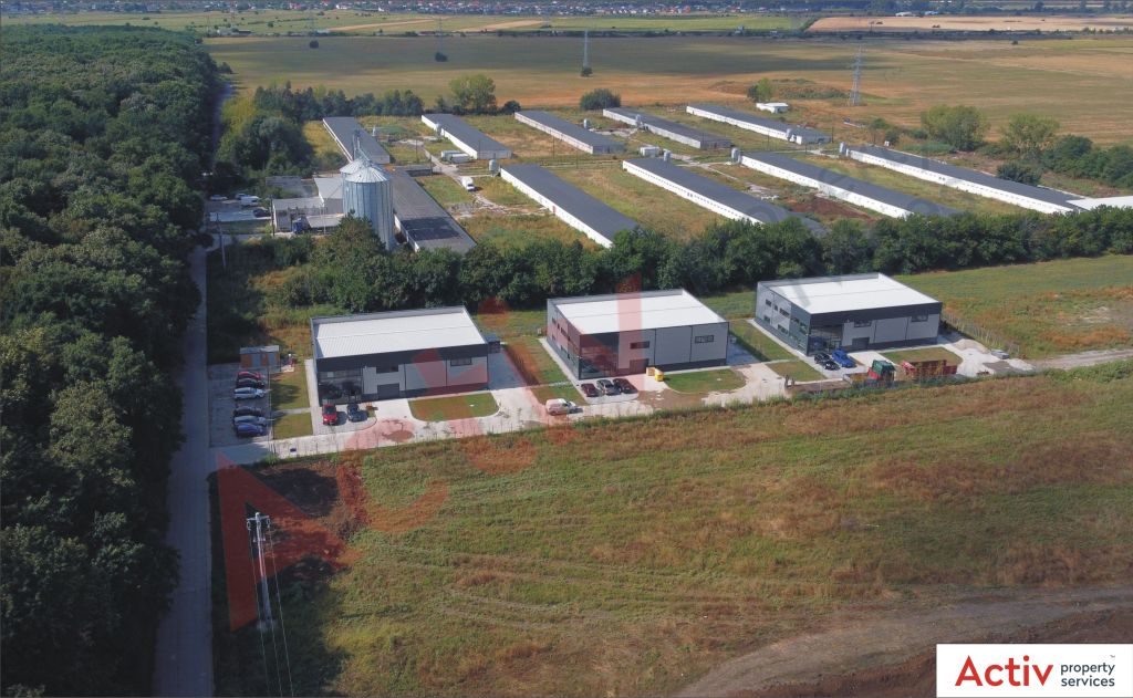 Hala Dragomiresti Deal spatii depozitare si productie Bucuresti vest, vedere lateral dreapta