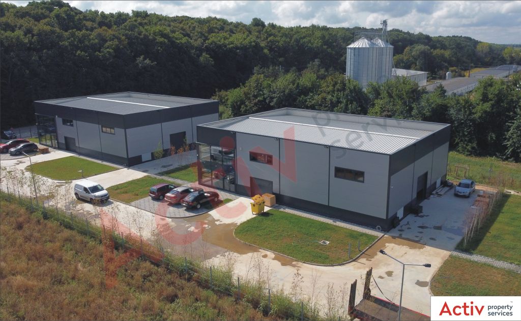 Hala Dragomiresti Deal spatii depozitare si productie Bucuresti vest, vedere acces hala