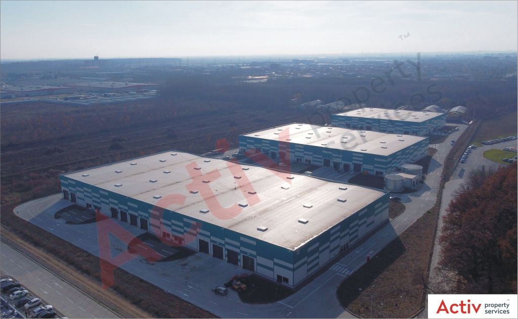 Hala de inchiriat in Catted Business Park Stefanesti, Bucuresti, vedere laterala stadiu constructie