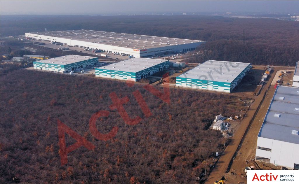 Hala de inchiriat in Catted Business Park Stefanesti, Bucuresti zona nord-vest, vedere ansamblu parc logistic
