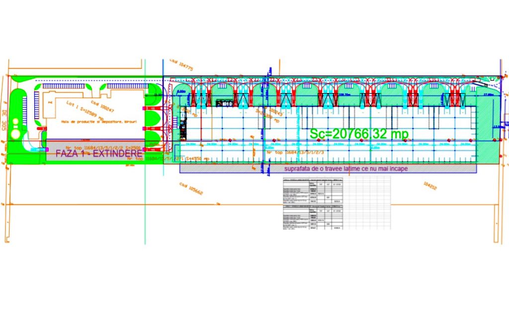 Sofimat Logistic Park spatii depozitare si productie de inchiriat Brasov vest, plan hala
