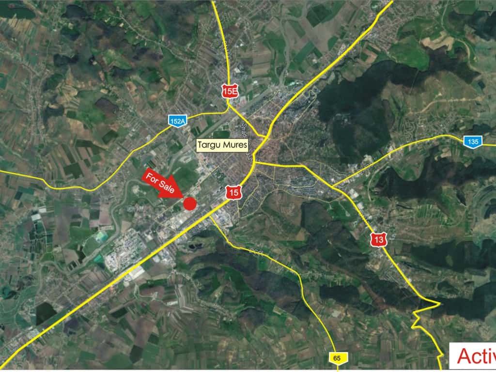Hala Depozitelor 20  vanzare  spatii depozitareTargu Mures vest localizare harta