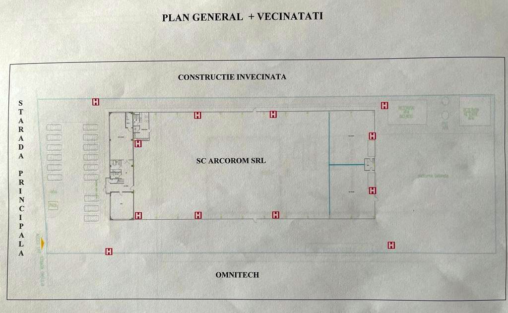 2971635432174plangeneral.jpg Hala industriala cu spatii de depozitare - Otopeni, Bucuresti Nord, plan spatiu