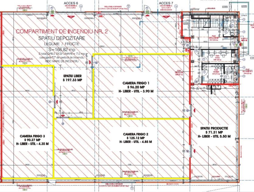 Hala temperatura controlata Bucuresti, Nord, plan cladire