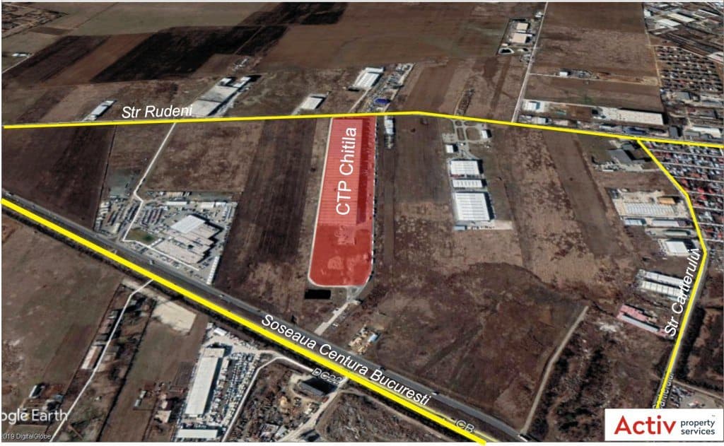 CTPark Chitila inchiriere spatiu depozitare Bucuresti nord-vest vedere din satelit amplasare