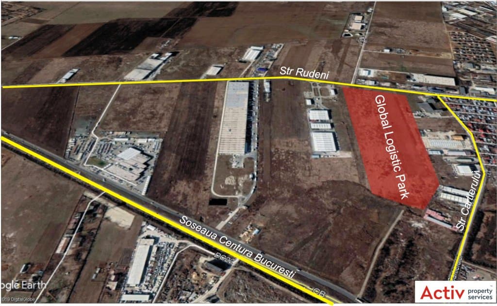 Global Logistic Park inchiriere hala Bucuresti nord- vest harta amplasament