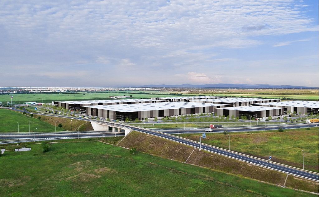 VGP Park Arad inchiriere sparii depozitare si productie Arad sud vedere de pe autostrada