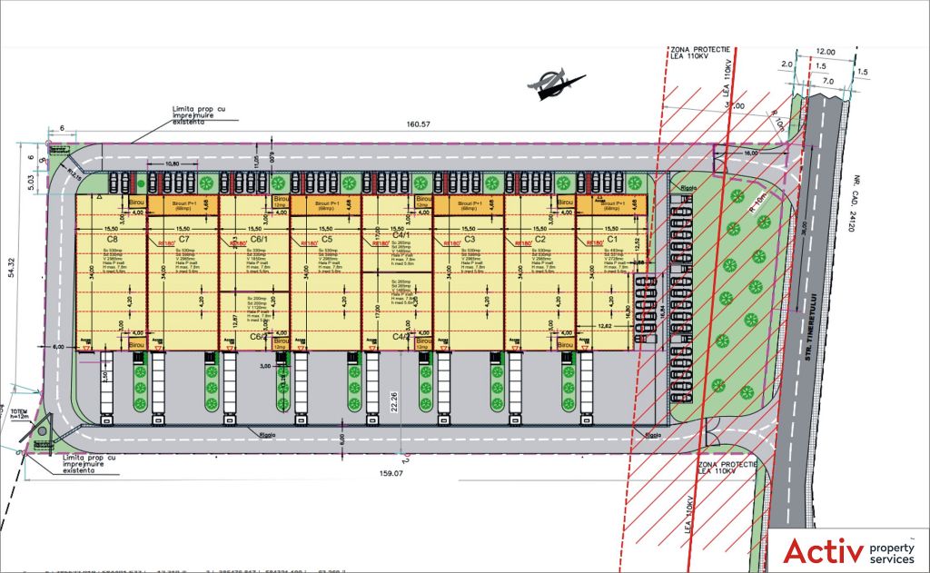 Spatii industriale de inchiriat in Recon Business Park Bucov, plan parc logistic